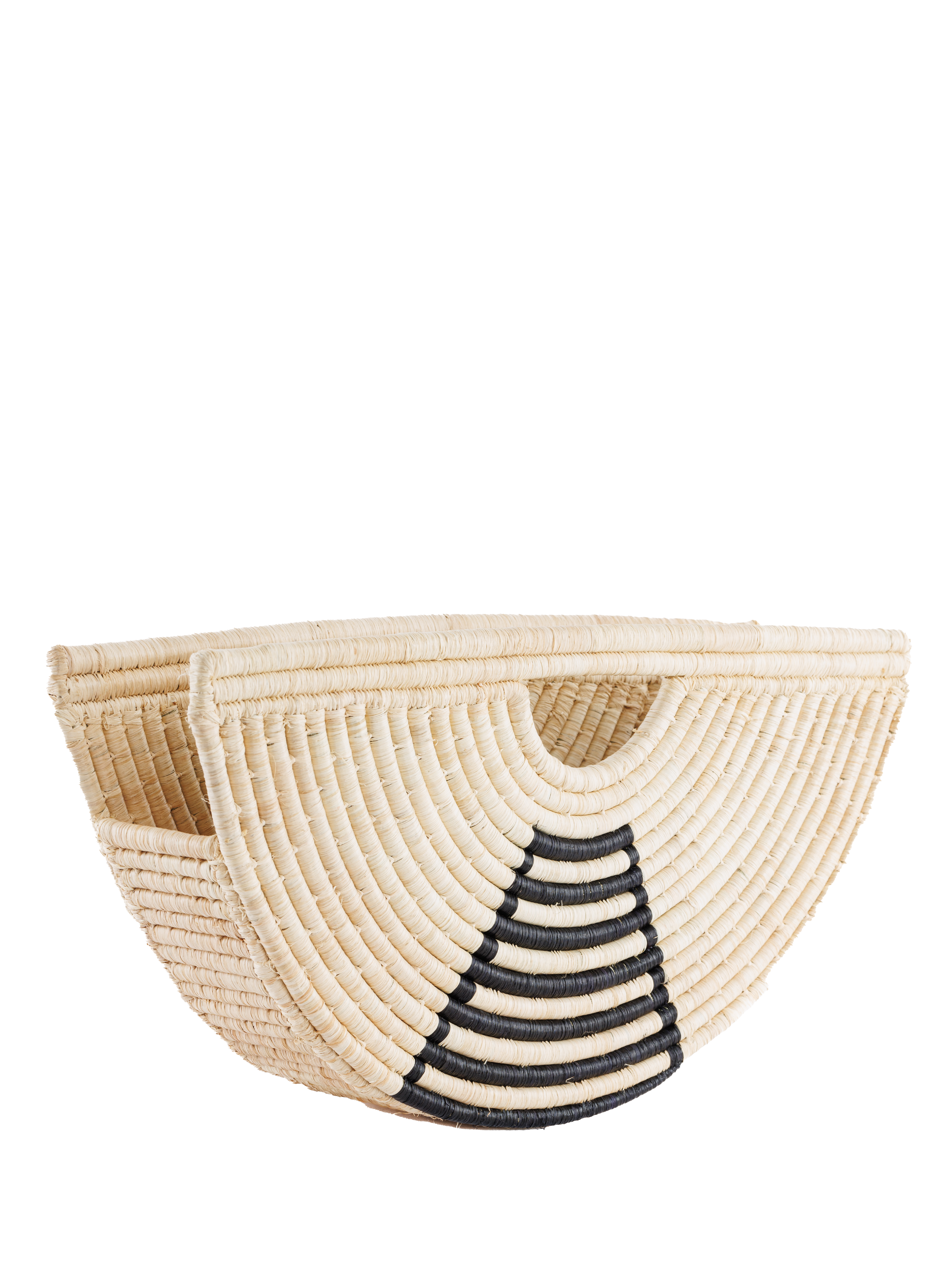 Half Moon Raffia Large in Natural Beige